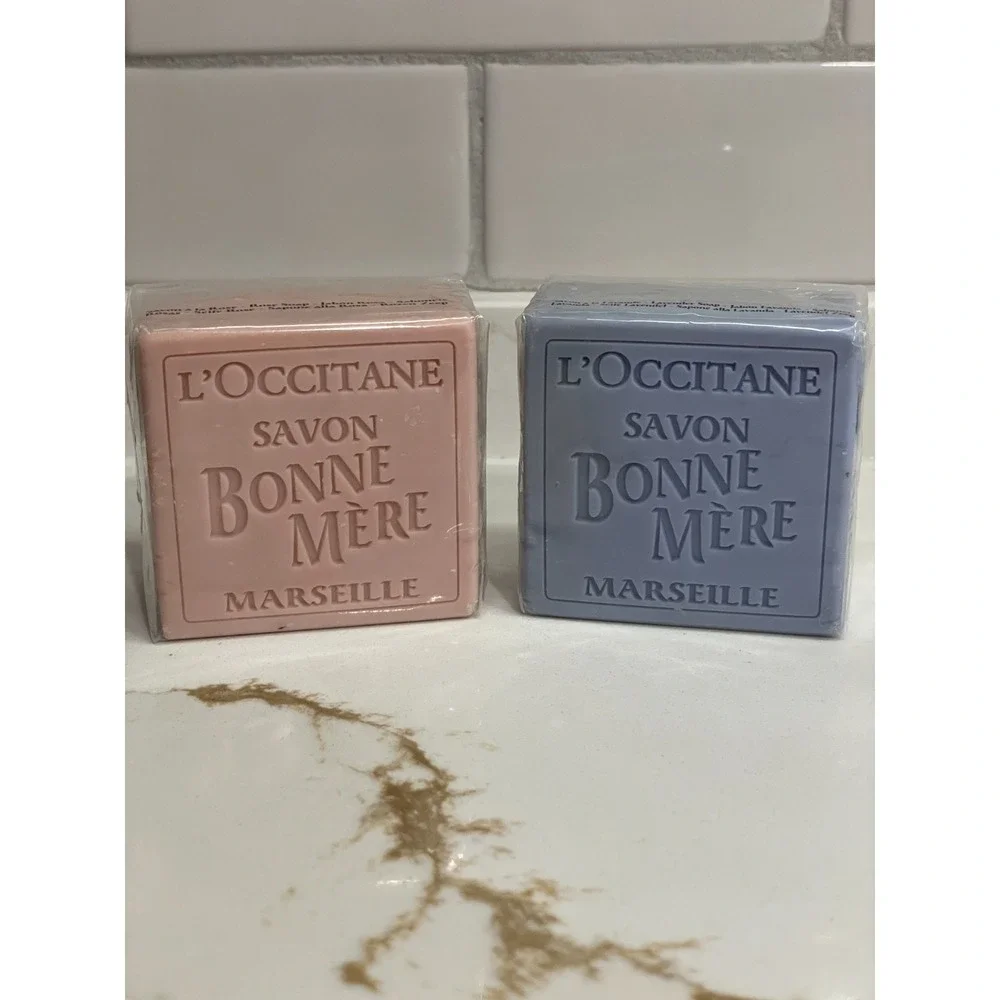 L'Occitane Bonne Mere Bar Soap‎ Bath Rose & Lavender 100 g/3.5 oz Scented New